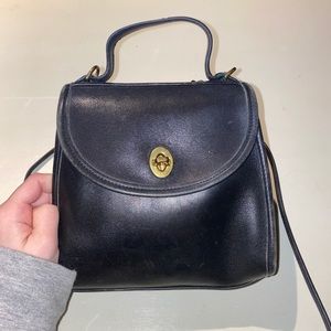 COACH vintage black crossbody pocket purse